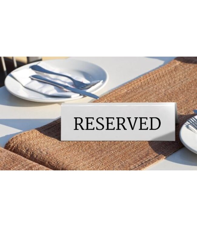 Reserved bordje | Wit | 5 stuks | 10x5x4,5cm