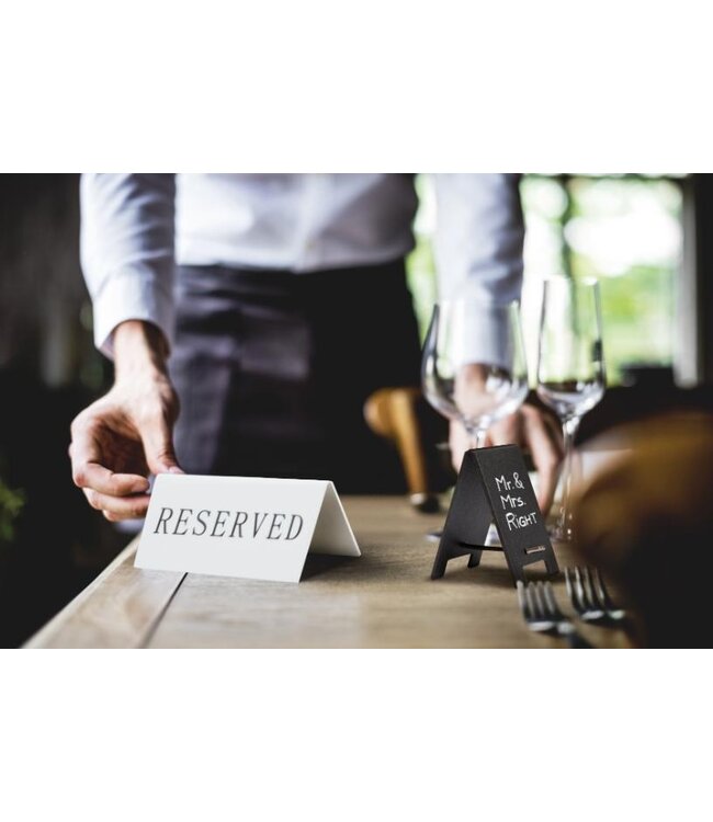 Reserved bordje | Wit | 5 stuks | 10x5x4,5cm