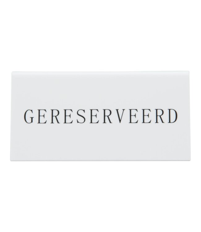 Gereserveerd bordje | Wit | 5 stuks | 10x5x4,5cm