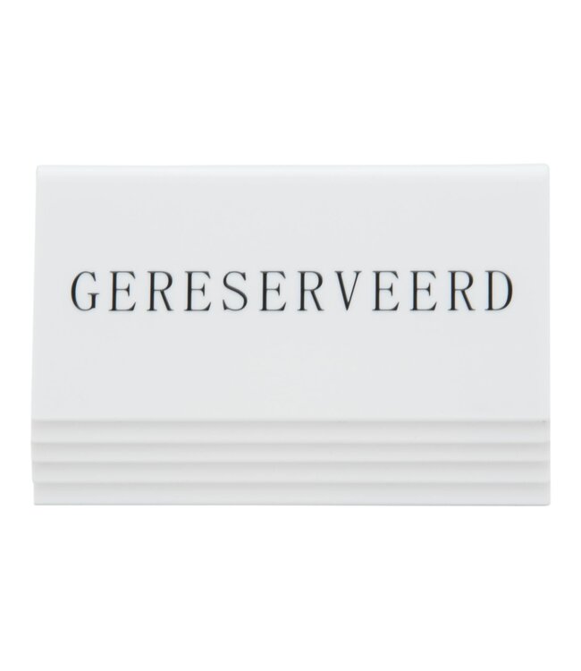 Gereserveerd bordje | Wit | 5 stuks | 10x5x4,5cm
