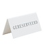 Securit Gereserveerd bordje | Wit | 5 stuks | 10x5x4,5cm
