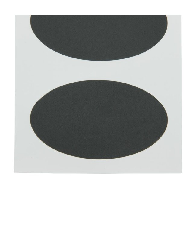 Krijtbord sticker etiket | Ovaal | 8 stuks | 4,7x8cm