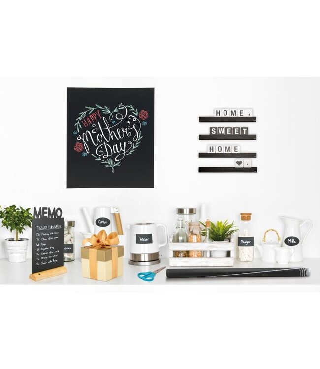 Krijtbord sticker etiket | Ovaal | 8 stuks | 4,7x8cm