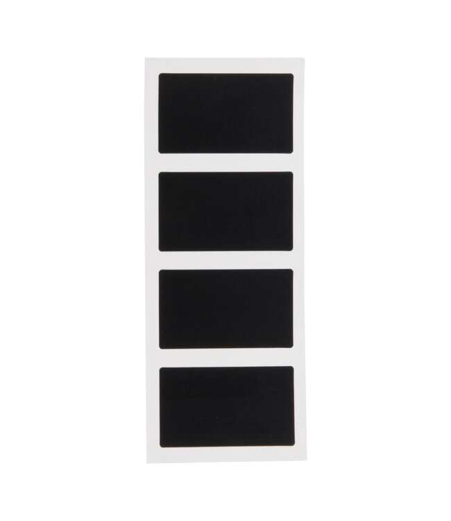 Krijtbord sticker etiket | Rechthoek | 8 stuks | 4,7x8cm