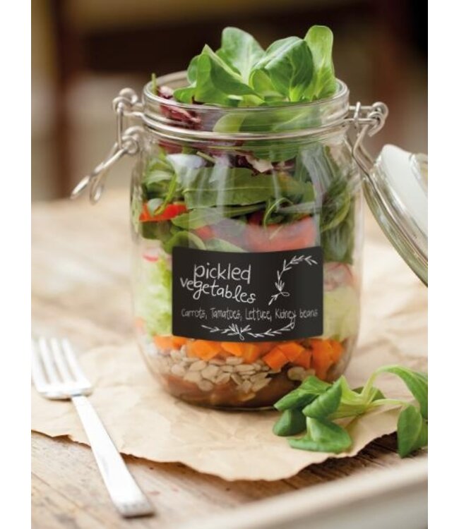 Krijtbord sticker etiket | Rechthoek | 8 stuks | 4,7x8cm