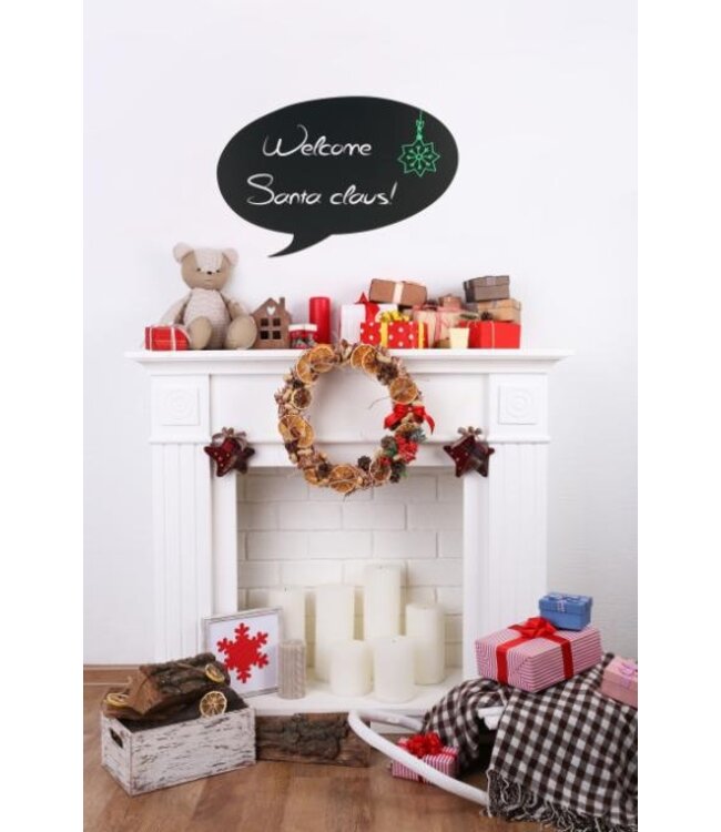 Muurkrijtbord | Tekstballon | Silhouette | 47x27,3x0,3cm