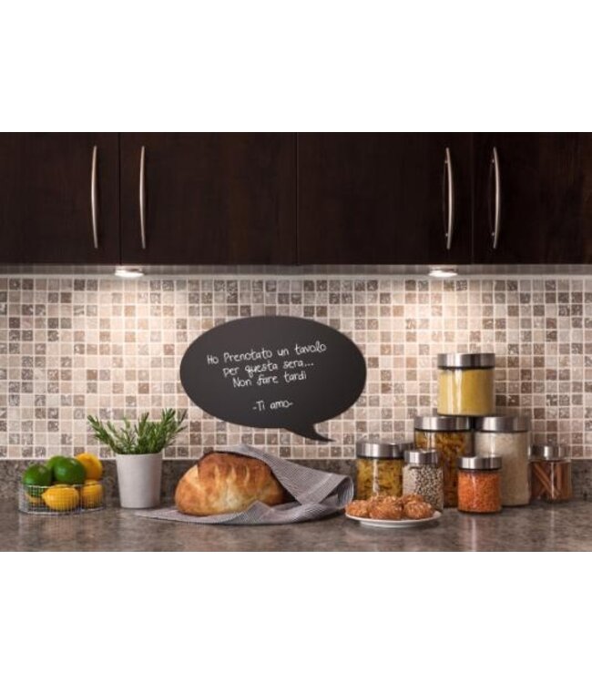 Muurkrijtbord | Tekstballon | Silhouette | 47x27,3x0,3cm