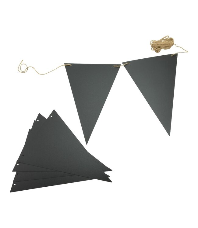 Krijtbord vlaggetjes set | Incl. ophangkoord | 14,5x20,8x0,7cm