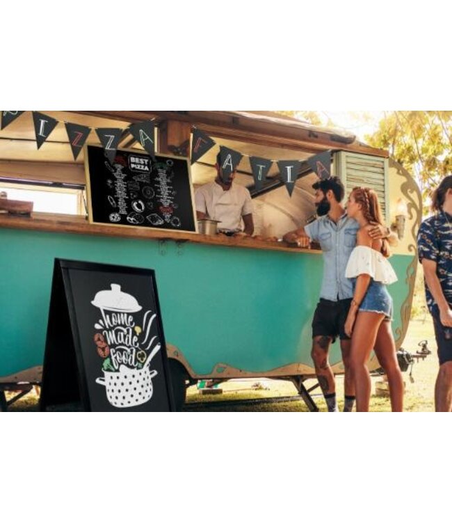 Krijtbord vlaggetjes set | Incl. ophangkoord | 14,5x20,8x0,7cm