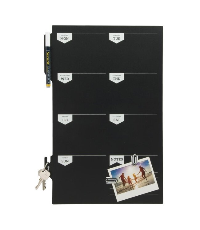 Weekplanner krijtbord | Wandmodel | 30x44,9x0,3cm
