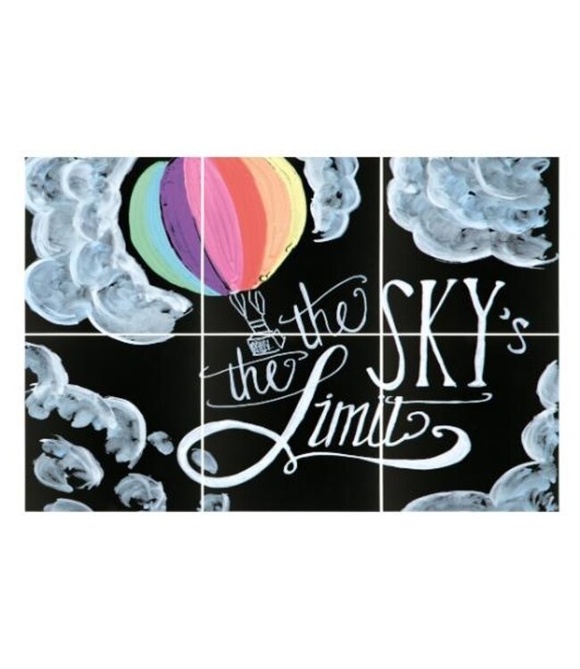 Muurkrijtbord | Frameless XXL | 6 stuks | 40x40x0,2cm