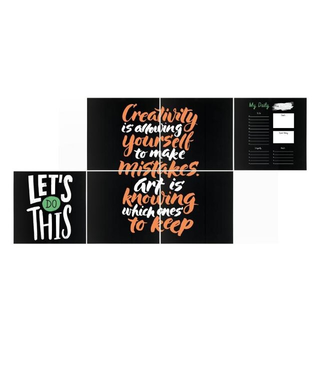 Muurkrijtbord | Frameless XXL | 6 stuks | 40x40x0,2cm