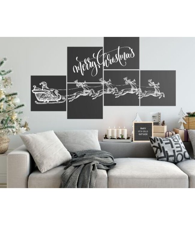 Muurkrijtbord | Frameless XXL | 6 stuks | 40x40x0,2cm