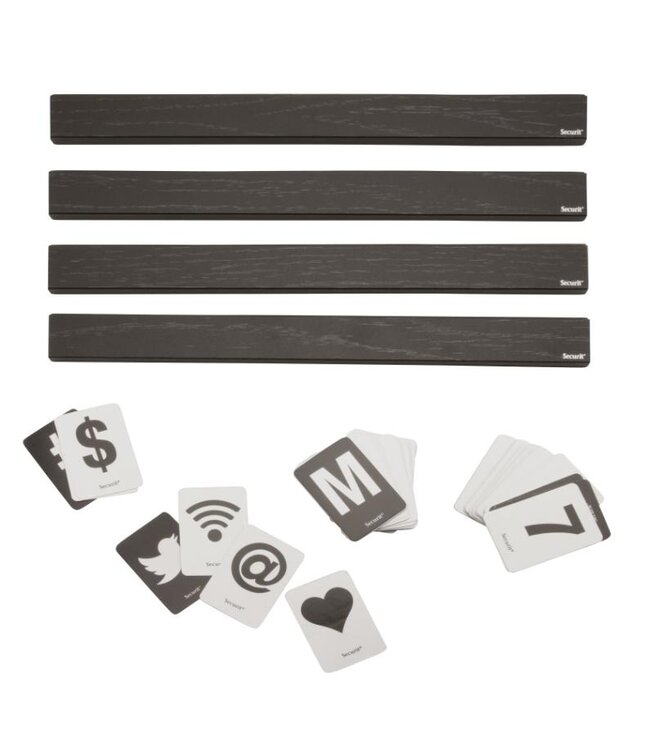 Letterplanken set | Zwart | 4 stuks | Incl. letters, cijfers en symbolen