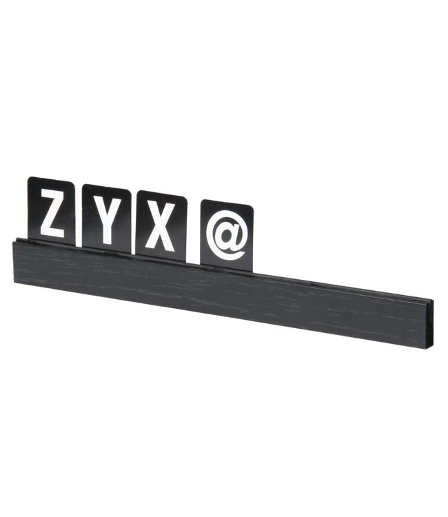 Letterplanken set | Zwart | 4 stuks | Incl. letters, cijfers en symbolen