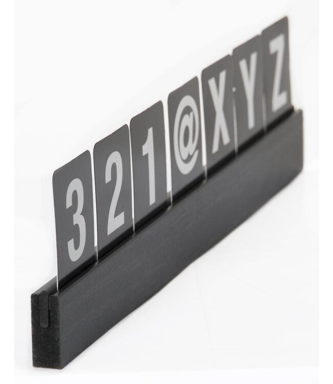 Letterplanken set | Zwart | 4 stuks | Incl. letters, cijfers en symbolen