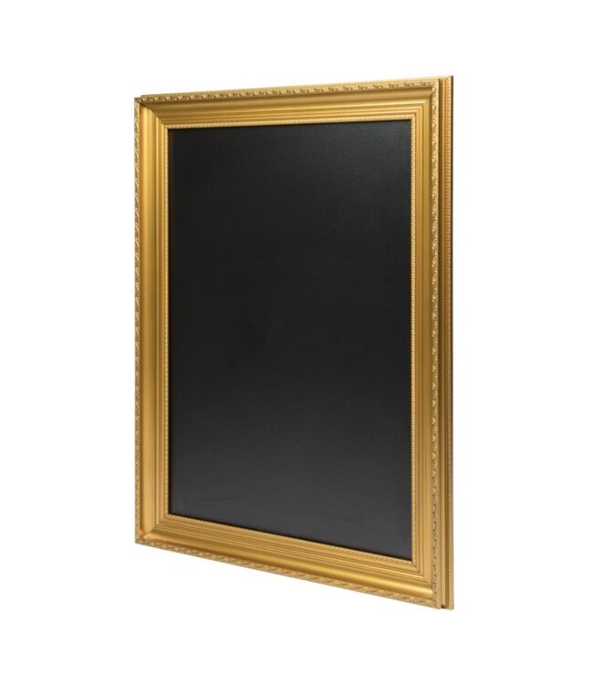 Muurkrijtbord | Gouden frame | 73x97x5cm
