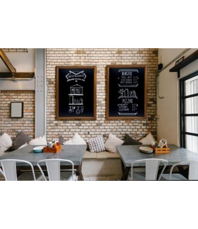 Muurkrijtbord Universal | Donkerbruin | 87x67x2cm