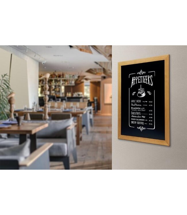 Muurkrijtbord Universal | Teak | 67x87x2cm