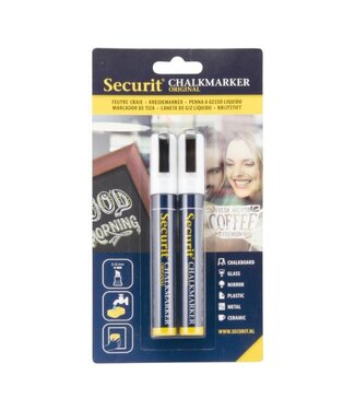 Securit Krijtstiften | Wit | 2-6mm | 2 stuks