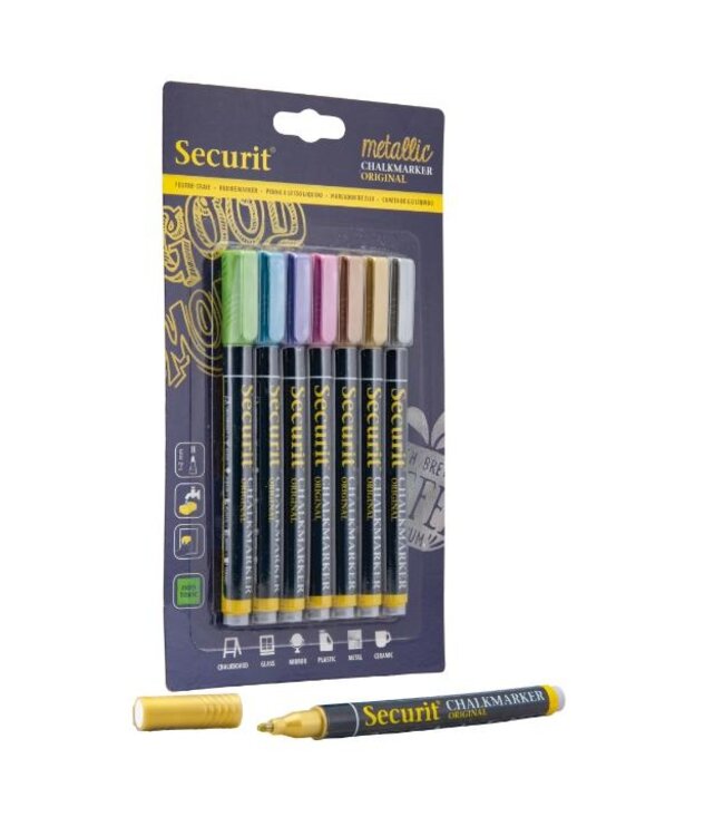 Krijtstiften | Metallic | 7 stuks | 1-2mm