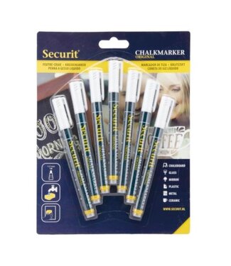 Securit Krijtstiften | Wit | 7 stuks | 1-2mm
