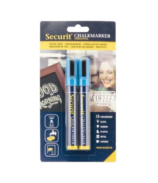 Securit Krijtstiften | Blauw | 2-6mm | 2 stuks