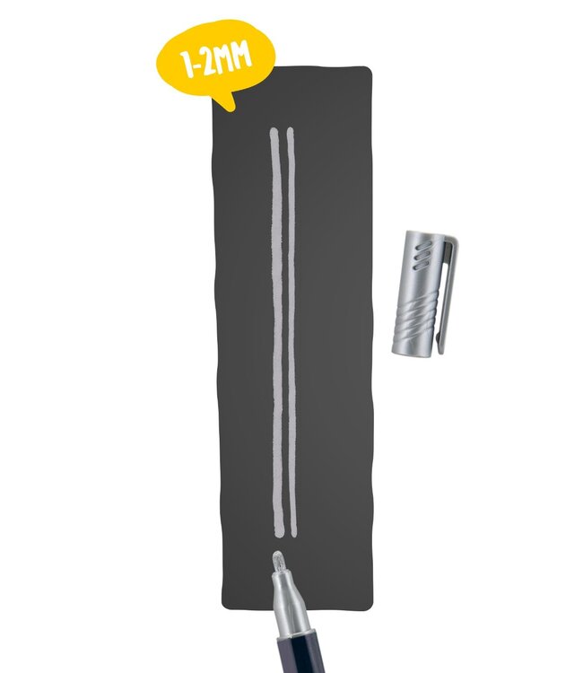 Krijtstift | Zilver | 1-2mm