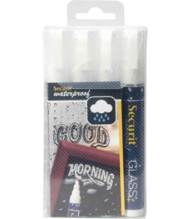 Krijtstiften set | Wit | Waterproof | 4 stuks | 2-6mm