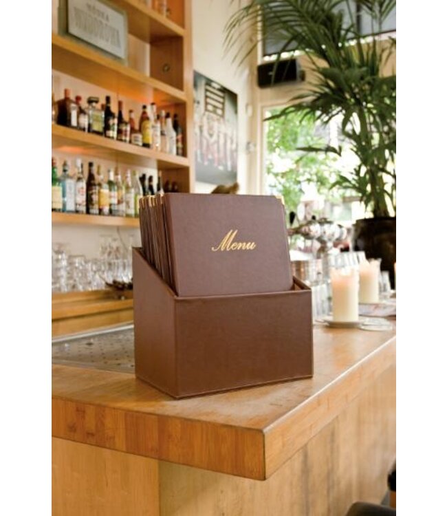 Menukaarten box | Classic | Bruin | Incl. 20 menukaarten