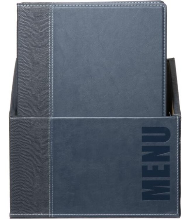 Menukaarten box | Trendy | Blauw | Incl. 20 A4 menukaarten