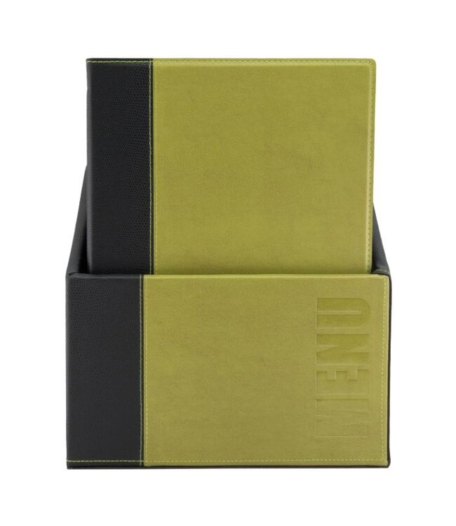 Menukaarten box | Trendy | Groen | Incl. 20 A4 menukaarten