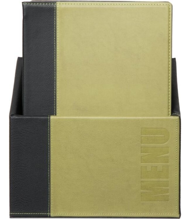 Menukaarten box | Trendy | Groen | Incl. 20 A4 menukaarten