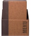 Menukaarten box | Trendy | Lichtbruin | Incl. 20 A4 menukaarten