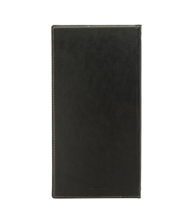 Menukaart Classic | A45 | Leder | Zwart | 18,4x35cm