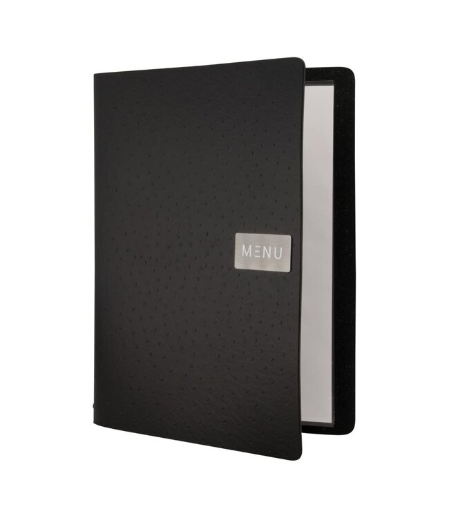 Menukaart | Leder | A4 | Zwart | Ego