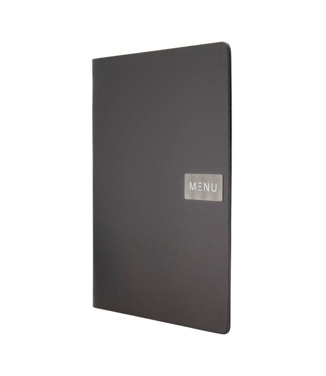 Menukaart | Leder | A4 | Zwart | Royal
