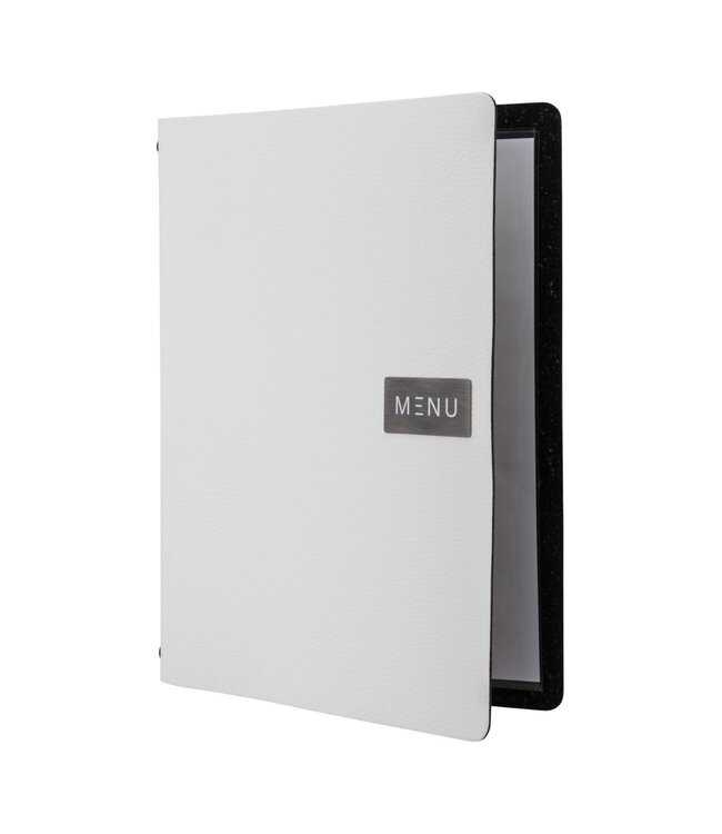 Menukaart | Leder | A4 | Wit | Raw