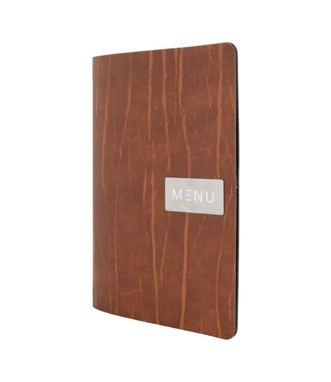 Menukaart | Leder | A5 | Bruin | Ruga