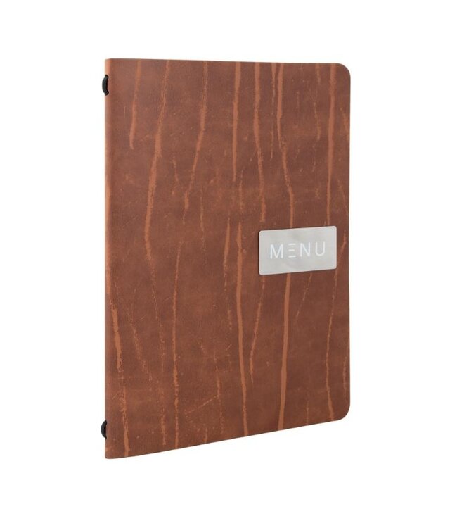 Menukaart | Leder | A5 | Bruin | Ruga