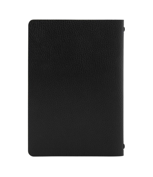 Menukaart | Leder | A5 | Zwart | Raw