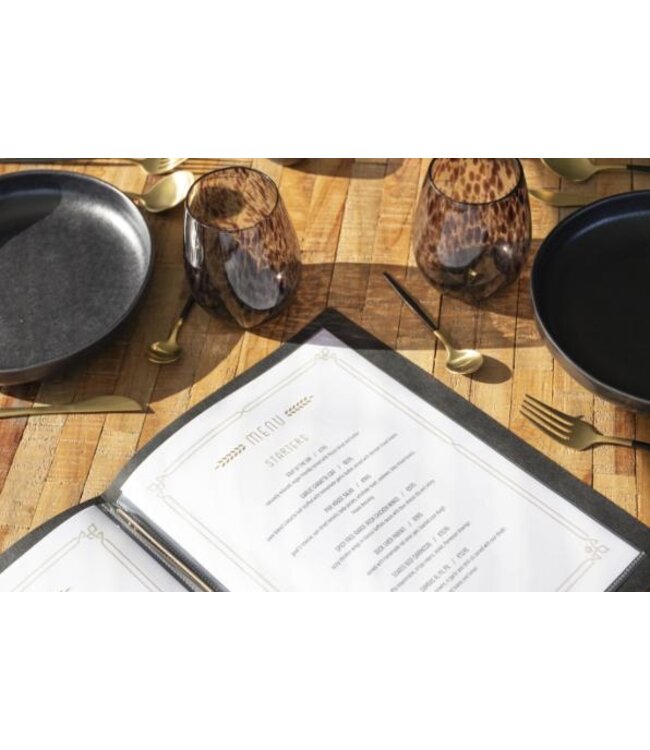 Menukaartmap | Nature | A4 | Zwart