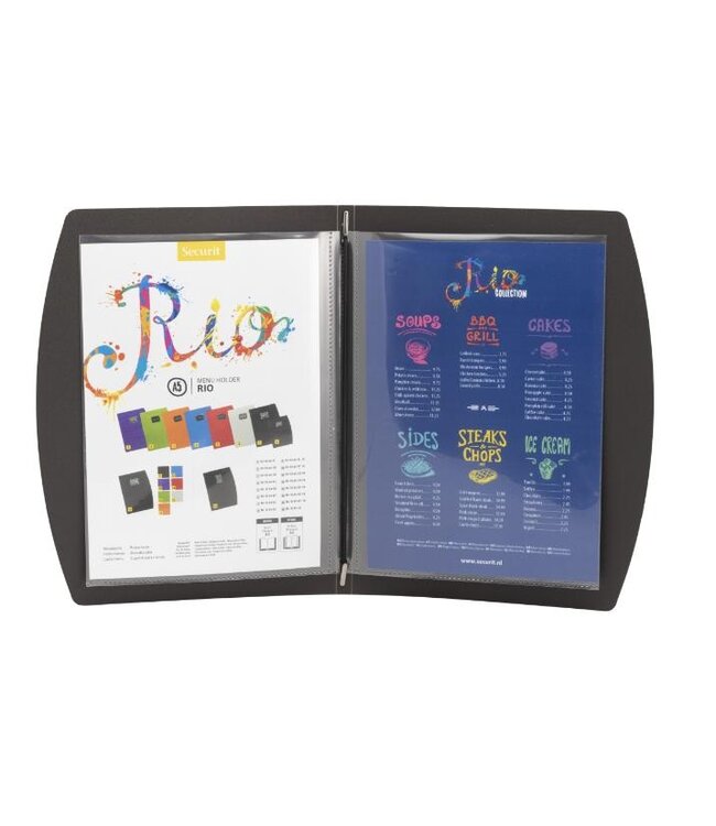 Menukaart houder Rio | A5 | Zwart | Menu