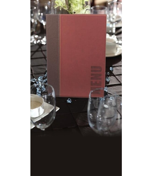 Menukaart | A5 | Trendy | Wijnrood