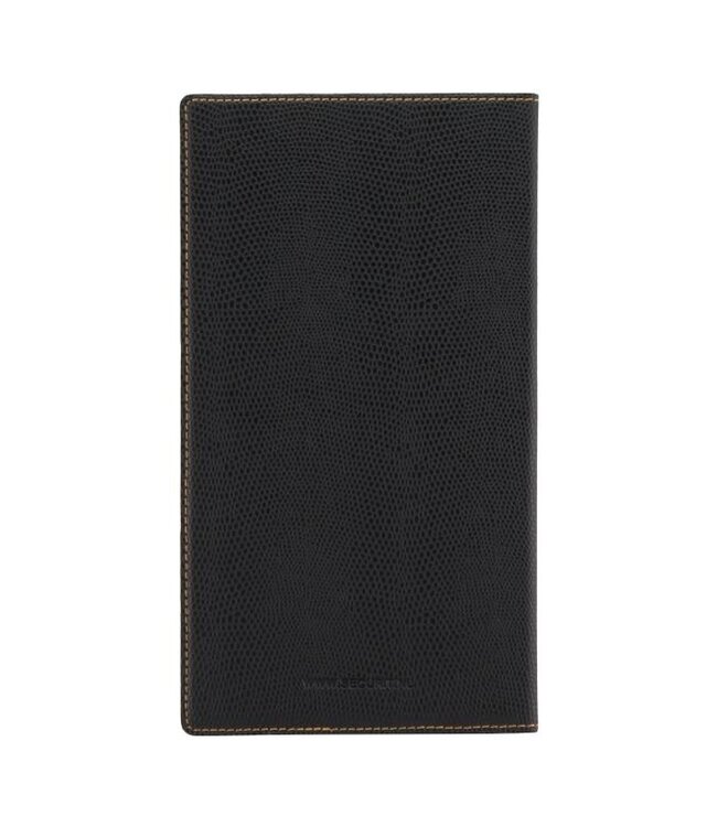 Rekeningmapje | Kunstleer | Trendy | Zwart | 12,8x23,4x0,5cm