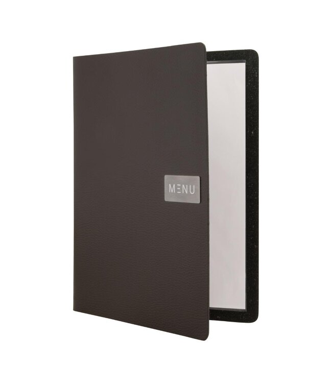 Menukaart | Leder | A4 | Bruin | Raw