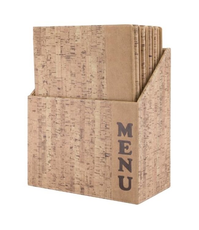 Menukaarten box | Design | Kurk | Incl. 10 A4 menukaarten
