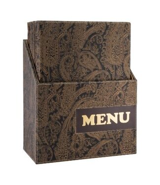 Securit Menukaarten box | Design | Paisley | Incl. 10 A4 menukaarten