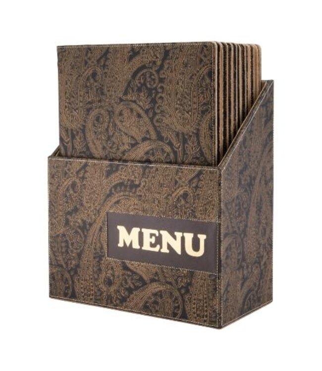 Menukaarten box | Design | Paisley | Incl. 10 A4 menukaarten