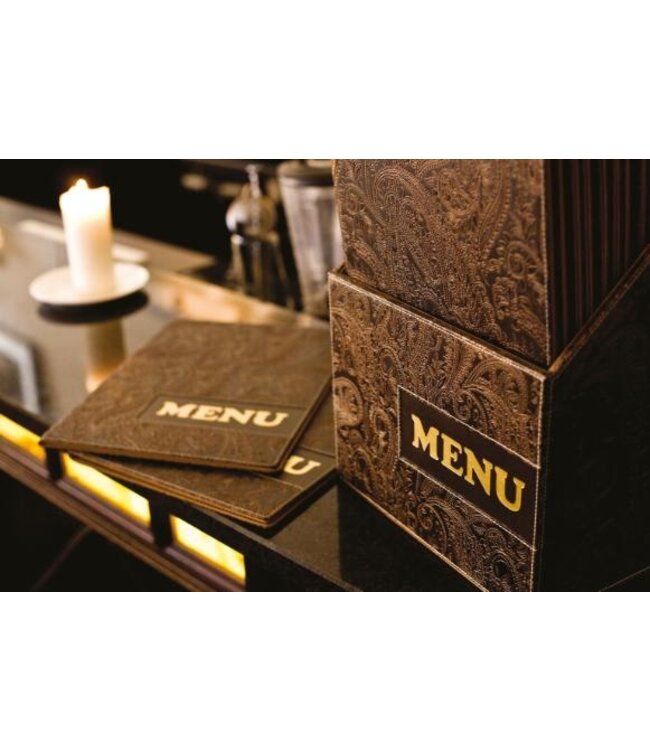 Menukaarten box | Design | Paisley | Incl. 10 A4 menukaarten